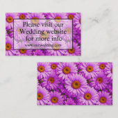 Elegante donkerroze magenta bloemendaisies informatiekaartje (Voorkant / Achterkant)