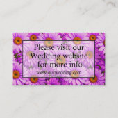 Elegante donkerroze magenta bloemendaisies informatiekaartje (Voorkant)