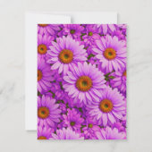 Elegante donkerroze magenta bloemenmadeliefjes bedankkaart (Achterkant)