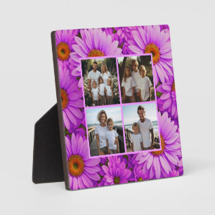 Elegante donkerroze magenta bloemenmadeliefjes fotoplaat