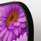 Elegante donkerroze magenta bloemenmadeliefjes pickleball paddle (Links Detail)