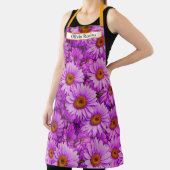 Elegante donkerroze magenta bloemenmadeliefjes schort (Insitu)