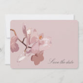 Elegante Donkerroze Orchidee Bewaar de datum Save The Date (Voorkant)