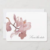 Elegante Donkerroze Orchidee Save the date (Voorkant)
