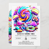 Elegante donut zoete verjaardag kaart (Voorkant / Achterkant)