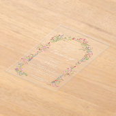Elegante doop bloemenveerboog acryl uitnodigingen (Laagn)