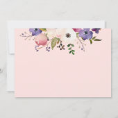 Elegante Doop Blozend Roze en Crème Meisje Kaart (Achterkant)