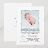 Elegante DOOP DOOP DOOP Kruis Blauwe Jongen | FOTO Kaart (Voorkant / Achterkant)