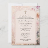 Elegante doop doop roze bloem kaart (Voorkant)