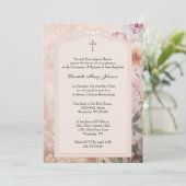 Elegante doop doop roze bloem kaart (Staand voorkant)