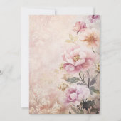 Elegante doop doop roze bloem kaart (Achterkant)