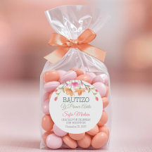 Elegante doop en eerste verjaardag groene bladeren