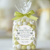 Elegante doop en eerste verjaardag groene bladeren ronde sticker