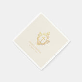 Elegante Doop Faux Gold Cross in Crest Ivory Servet (Hoek)
