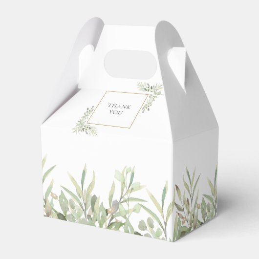 Elegante doop groen blad geschenkdoos bedankdoosjes (Achterkant)