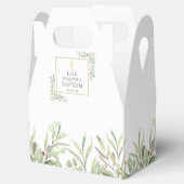 Elegante doop groen blad geschenkdoos bedankdoosjes (Geopend)