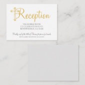 elegante DOOP of DOOP gouden ontvangst rvp Informatiekaartje (Voorkant / Achterkant)