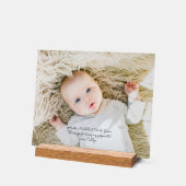 Elegante doop peetouders Dank u met Foto Acryl Bord (Hoek)