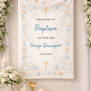 Elegante Doop Religieus Kinderdoopfeest Spandoek