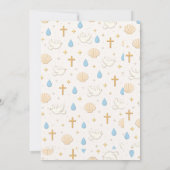 Elegante Doop | Religieus Kinderkerstdopfeest Kaart (Achterkant)