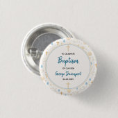 Elegante Doop | Religieus Kinderkerstdopfeest Ronde Button 3,2 Cm (Voorkant /achterkant)