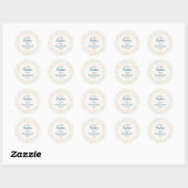 Elegante Doop | Religieus Kinderkerstdopfeest Ronde Sticker (Vel)