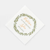 Elegante doopservetten - Olive Wreath Design Servet (Hoek)