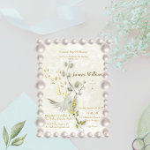 Elegante Doopuitnodiging met Duif Kaart