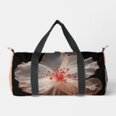 Elegante doorschijnende bloem op zwart plunjezak (Voorkant)