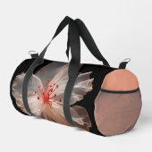 Elegante doorschijnende bloem op zwart plunjezak (Rechterhoek)