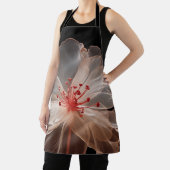 Elegante doorschijnende bloem op zwart schort (Insitu)