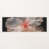 Elegante doorschijnende bloem op zwart yogamat (Voorkant (horizontaal))