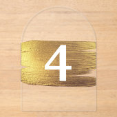 Elegante doorschijnende tafelnummers (Voorkant)