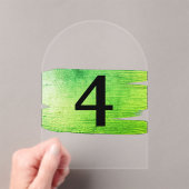 Elegante doorschijnende tafelnummers (Insitu (Draagbaar))