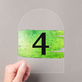 Elegante doorschijnende tafelnummers