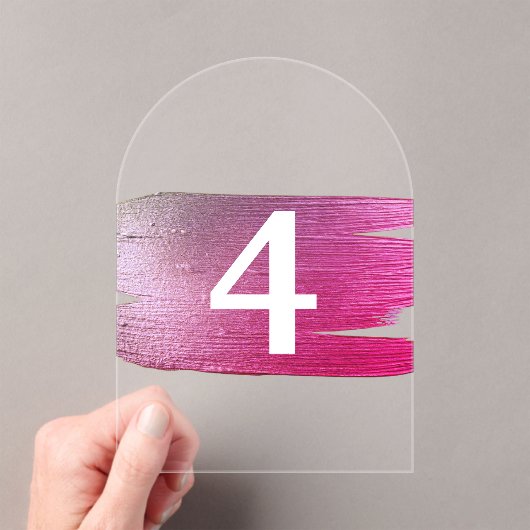 Elegante doorschijnende tafelnummers (Insitu (Draagbaar))