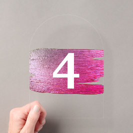 Elegante doorzichtige tafel nummers acryl uitnodigingen
