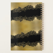 elegante dorada personalizada con rosas planner (Achterkant)