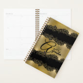 elegante dorada personalizada con rosas planner (Display)