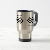 Elegante Double Diamond Creatviteit Reisbeker (Voorkant rechts)