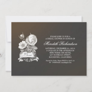 elegante  doucheuitnodiging kaart