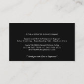 Elegante Doula vroedvrouw Geboortecoach Visitekaartje (Achterkant)