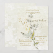 Elegante Dove doop uitnodiging (Voorkant / Achterkant)