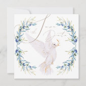 Elegante Dove & Olive Leaves Wedding Save the Date (Voorkant)