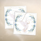 Elegante Dove & Olive Leaves Wedding Save the Date