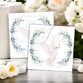 Elegante Dove & Olive Leaves Wedding Save the Date