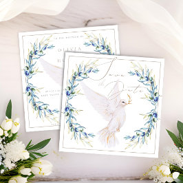 Elegante Dove & Olive Leaves Wedding Save the Date