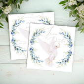 Elegante Dove & Olive Leaves Wedding Save the Date