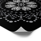 Elegante downloadbare Floral Mandala Sjabloon Poster (Hoek)