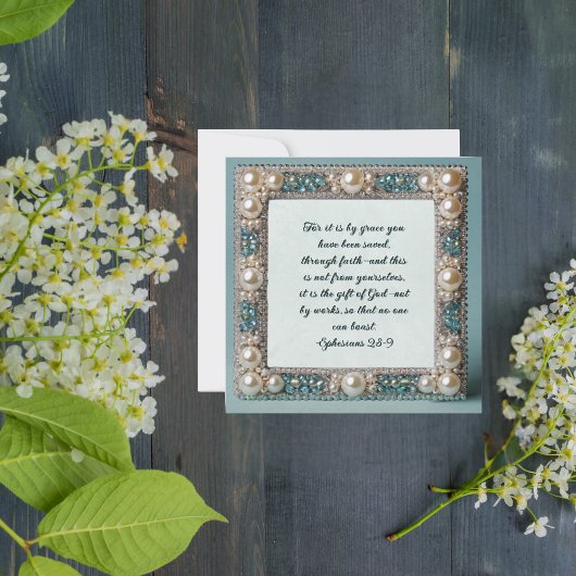 Elegante downloadbare kraal Lijst Feestdagenkaart